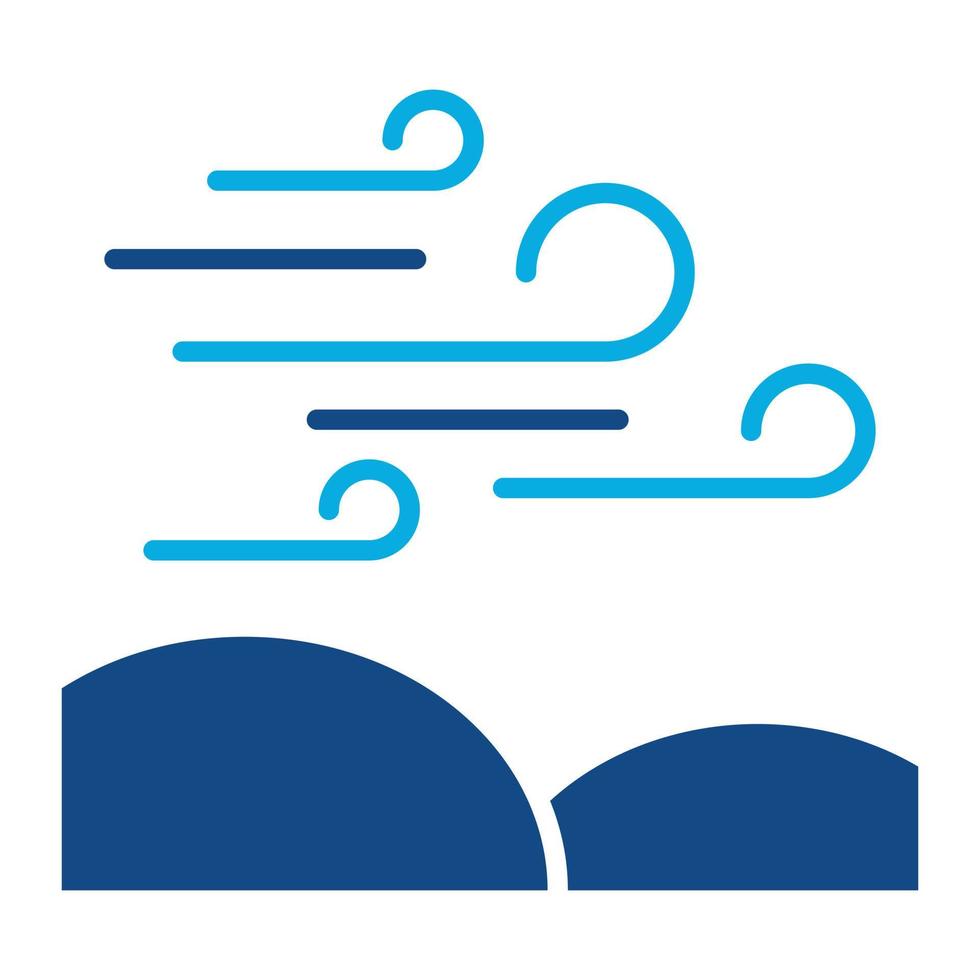 Dry Heat Glyph Two Color Icon vector