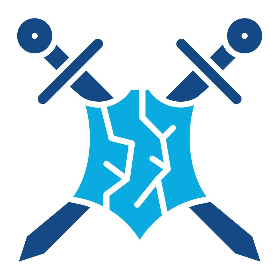 Dark Elf Glyph Two Color Icon vector