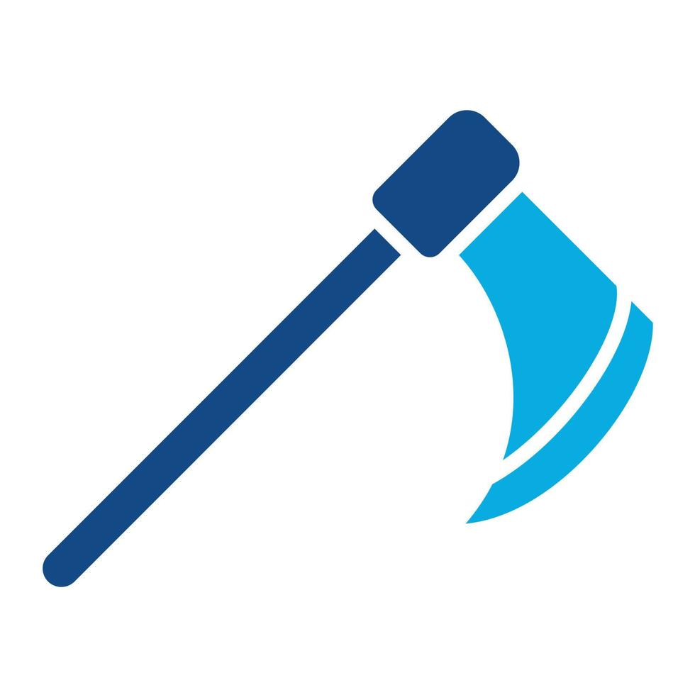 Viking Axe Glyph Two Color Icon vector