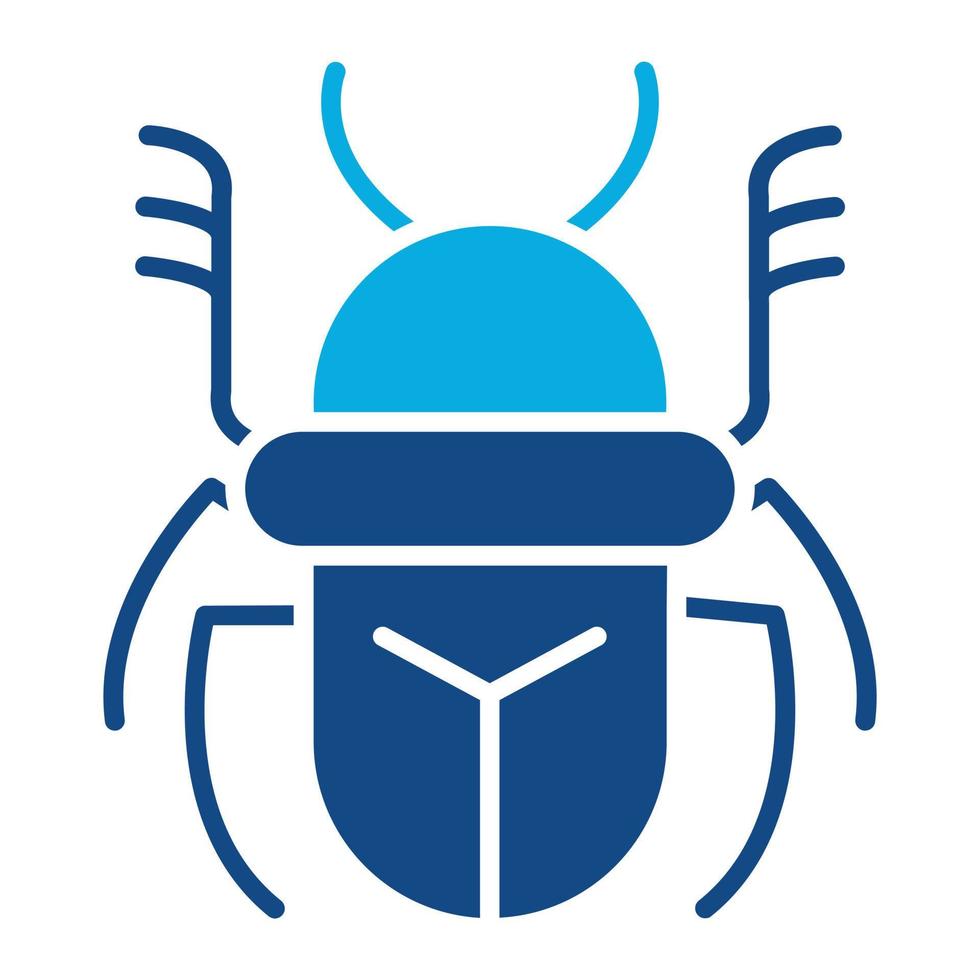 Scarab Glyph Two Color Icon vector