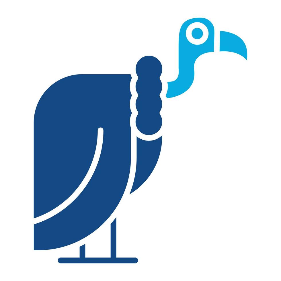 Vulture Glyph Two Color Icon vector