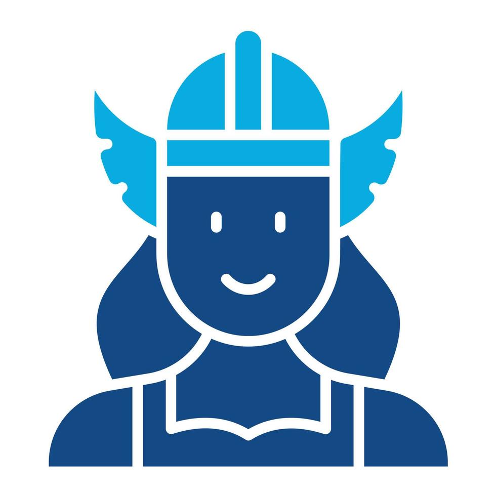 Valkyrie Glyph Two Color Icon vector
