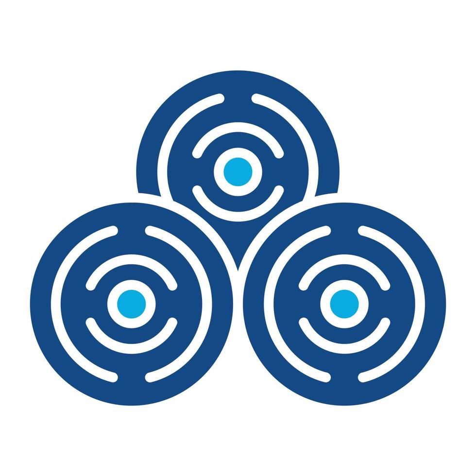 Hay Stack Glyph Two Color Icon vector