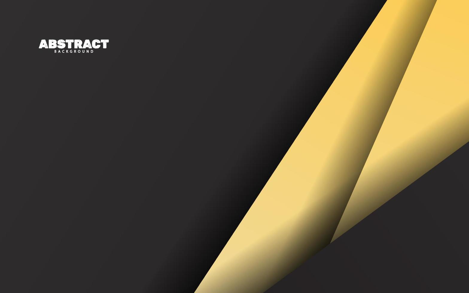 Papercut banner background black and yellow color vector