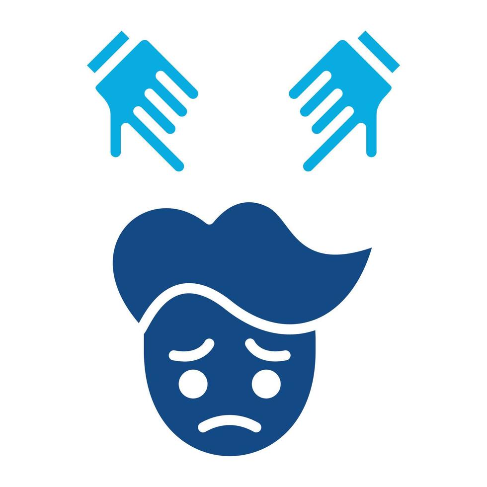 Guilt Glyph Two Color Icon vector