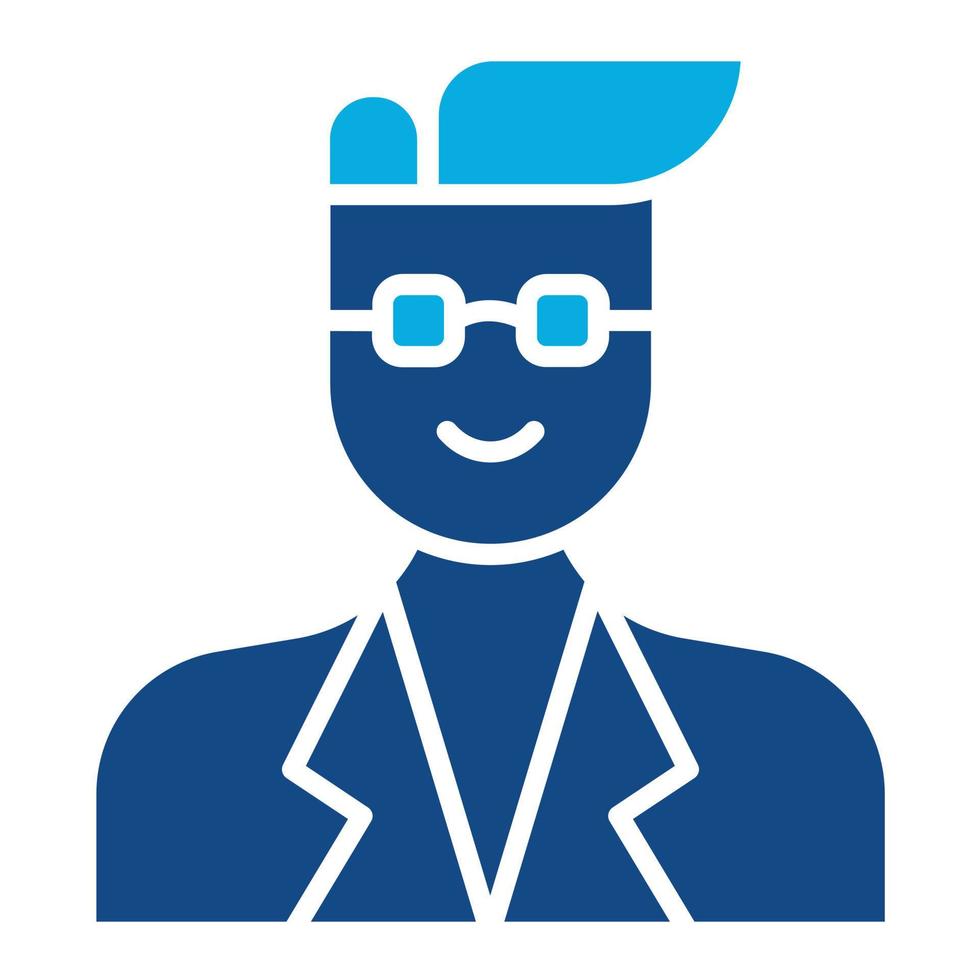 Consultant Male Glyph Two Color Icon vector