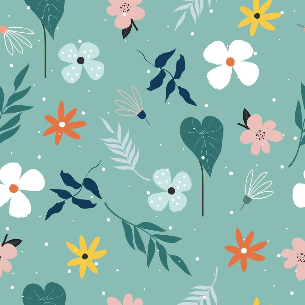 Seamless floral pattern background vector