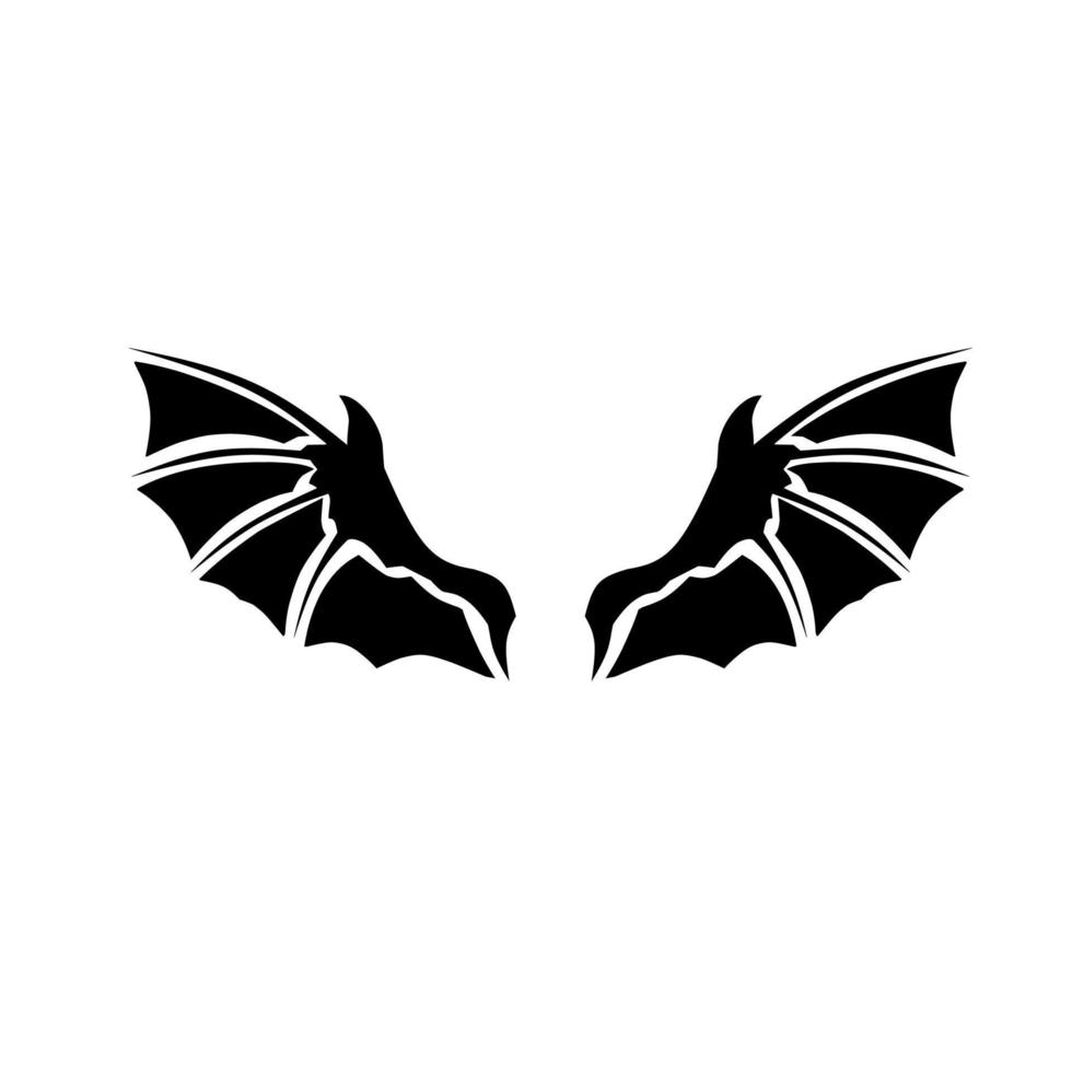 Premium Vector  Devil wings logo tattoo design stencil vector