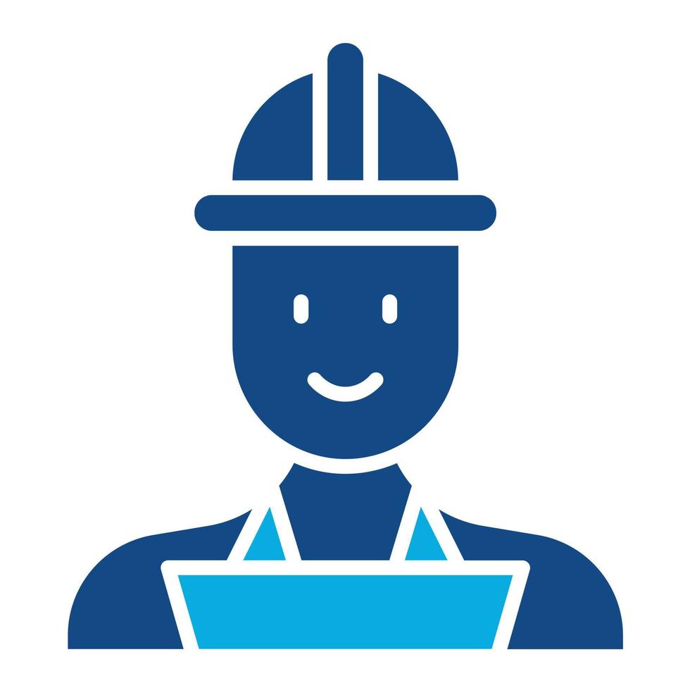 Qa Engineer Male Glyph Two Color Icon vector