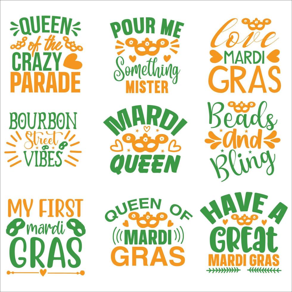 Mardi Gras t- shirt designs vector