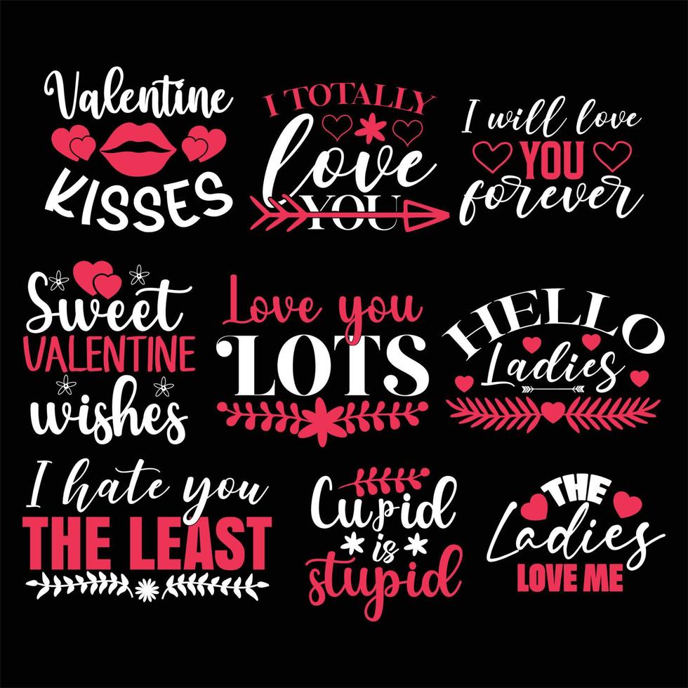 Valentines day t -shirt designs vector