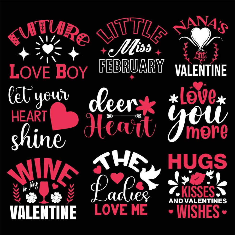 diseños de camisetas del día de san valentín vector