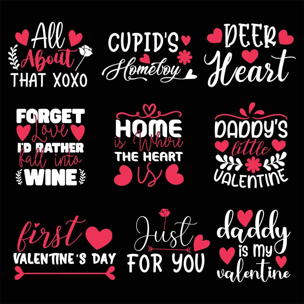 Valentines day t -shirt designs vector