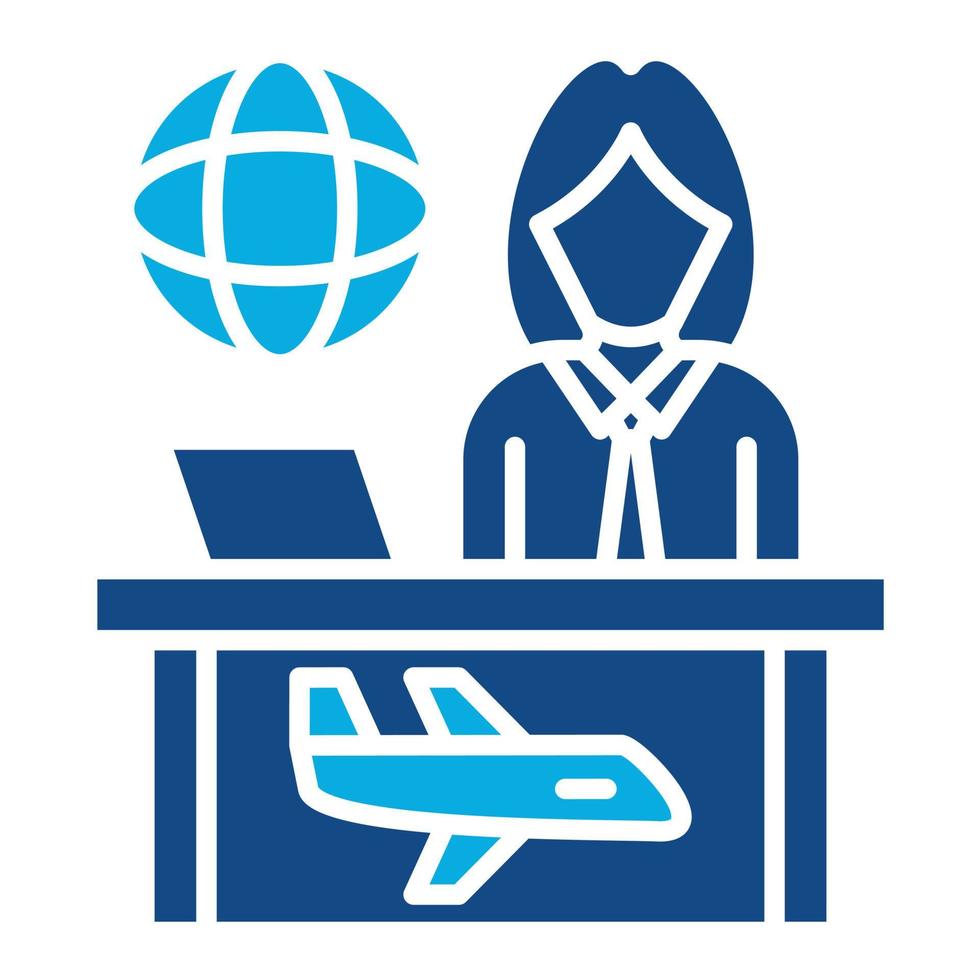 Travel Assistance Glyph Two Color Icon vector
