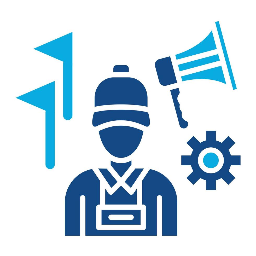 Tour Manager Glyph Two Color Icon vector