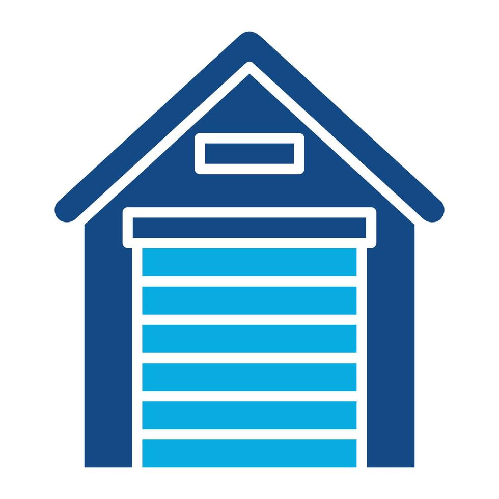 Distribution Center Glyph Two Color Icon vector
