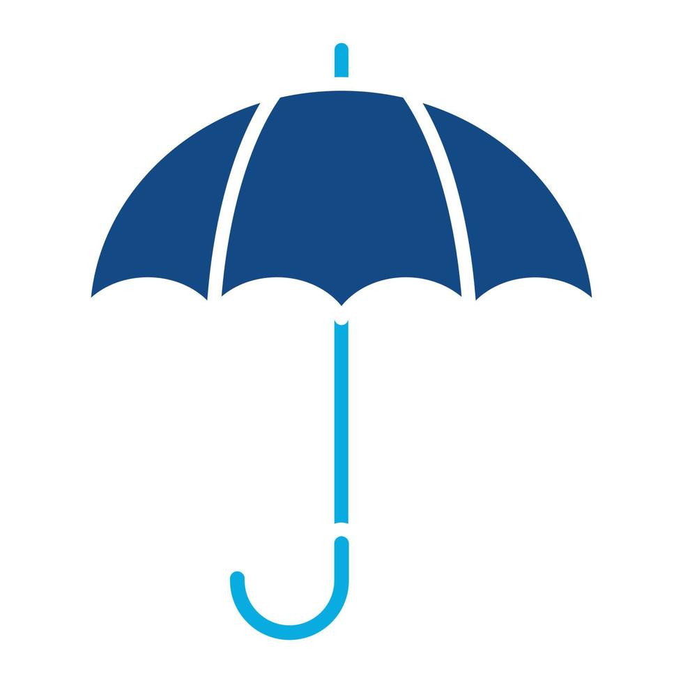 Umbrella Glyph Two Color Icon vector