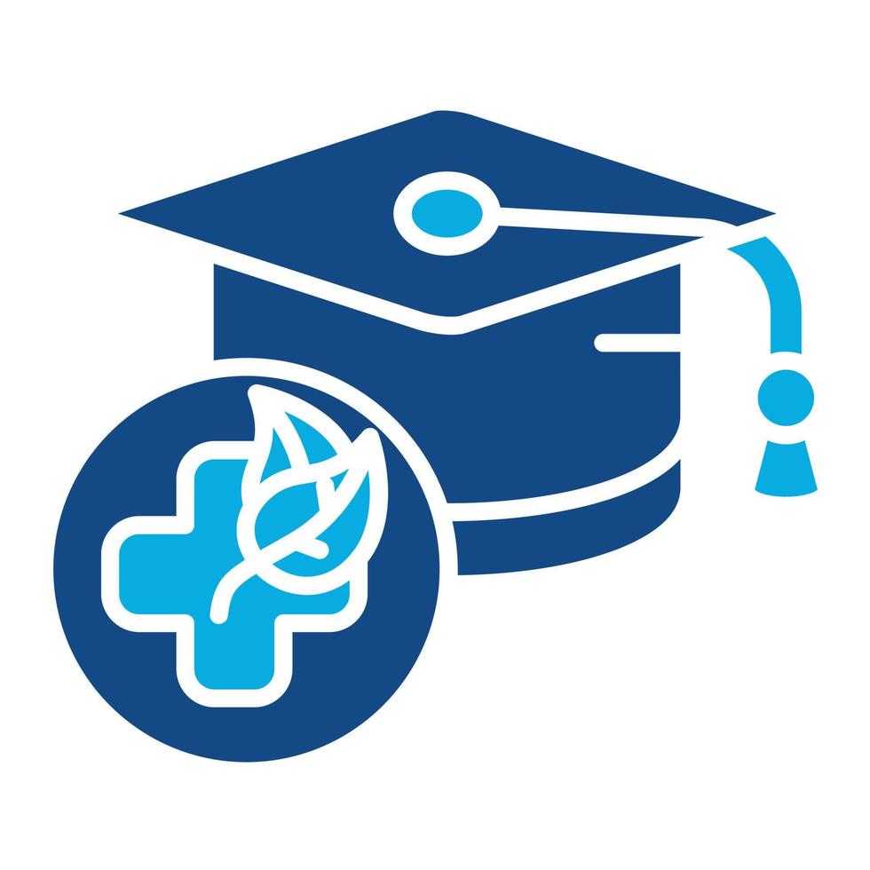 Alternative Medicine Degree Glyph Two Color Icon 17611510 Vector Art at