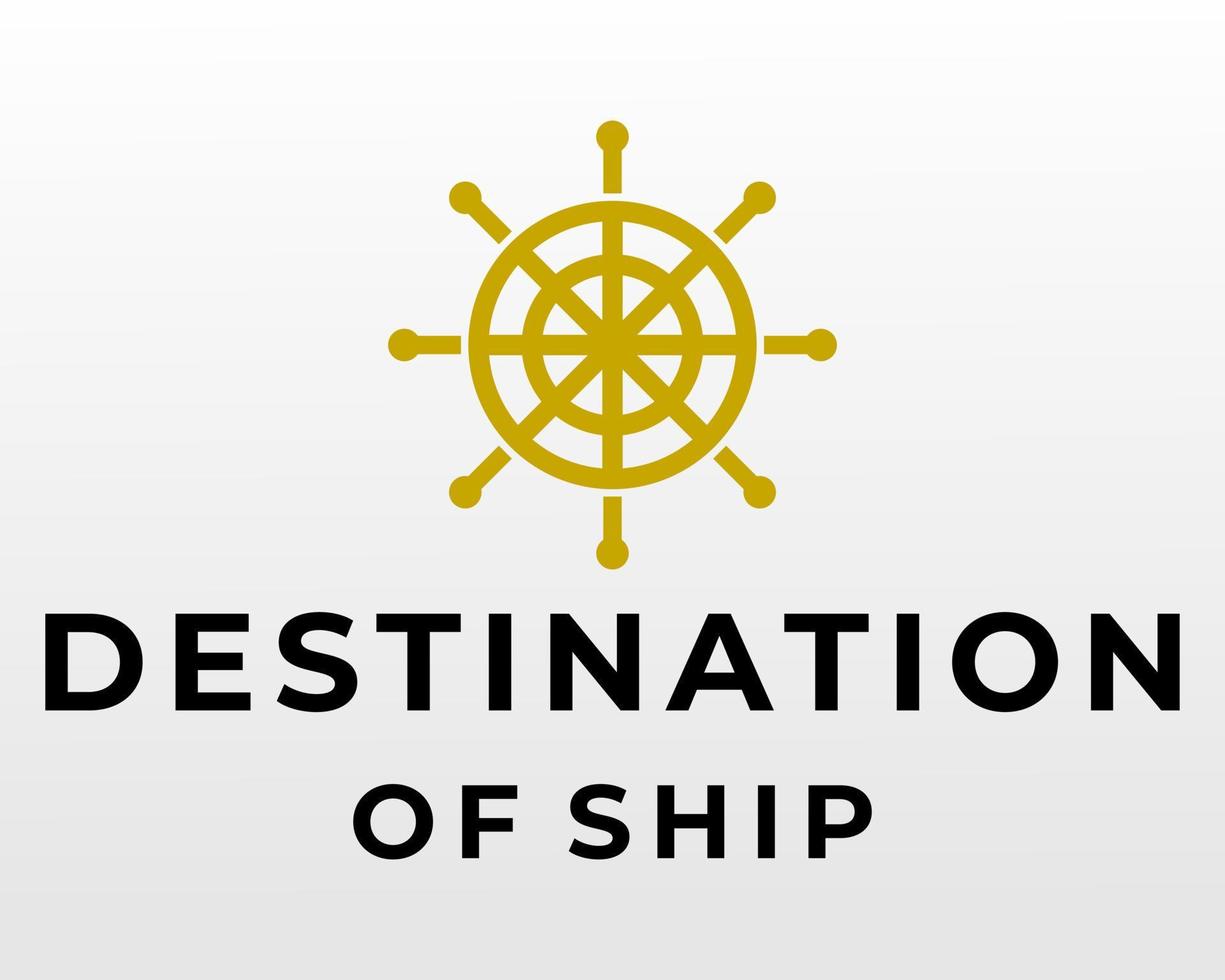 volante de barco, océano, navegación, diseño de logotipo de marinero. vector