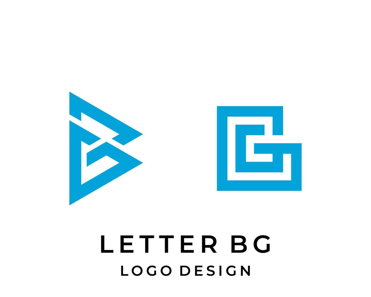diseño del logotipo de la empresa comercial del monograma de la letra bg. vector