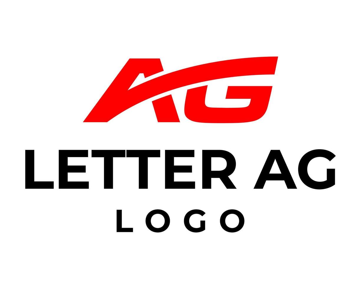 ag carta monograma express diseño del logotipo de la empresa. vector