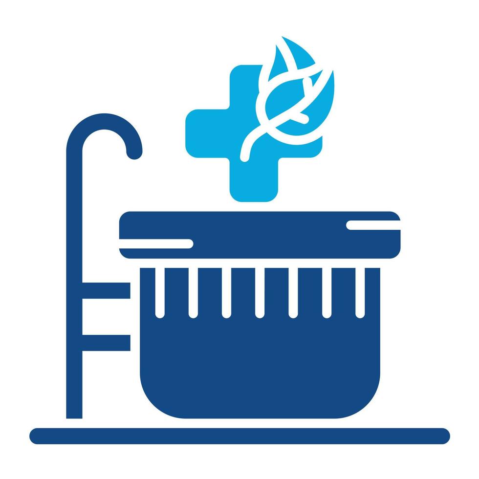 Medical Bath Glyph Two Color Icon vector