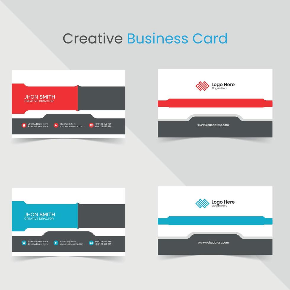 Modern Creative Business Card Design Template vector