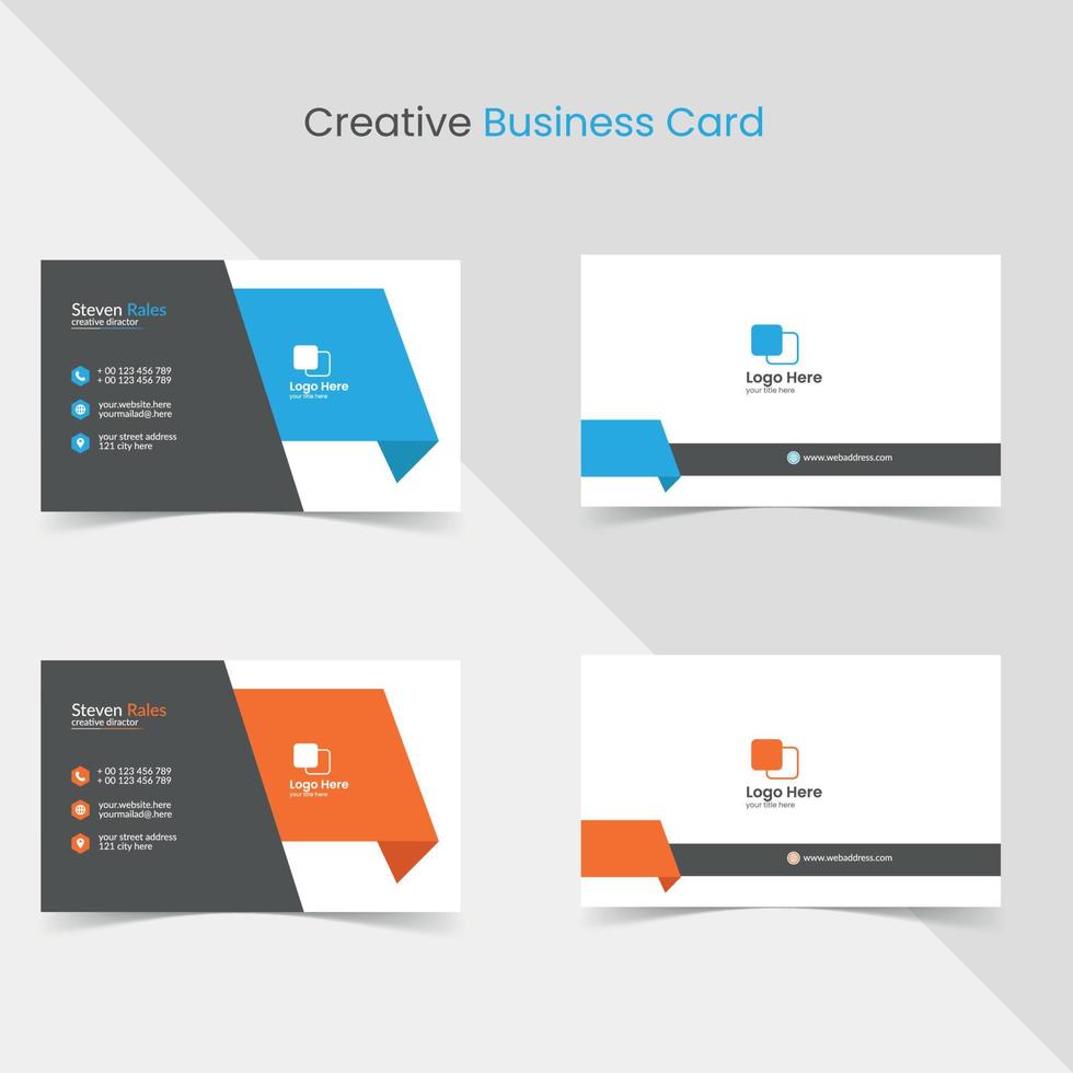 Modern Simple Business Card Design Template vector