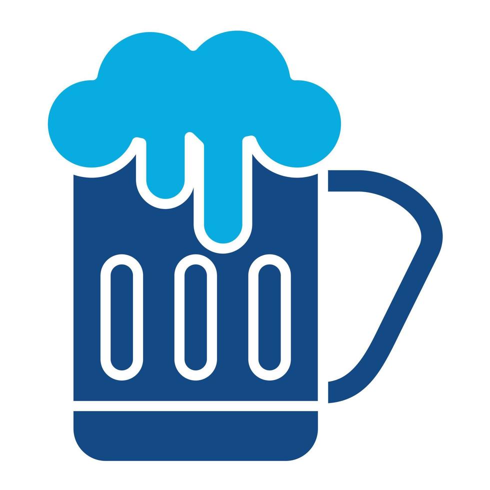 Beer Glyph Two Color Icon vector