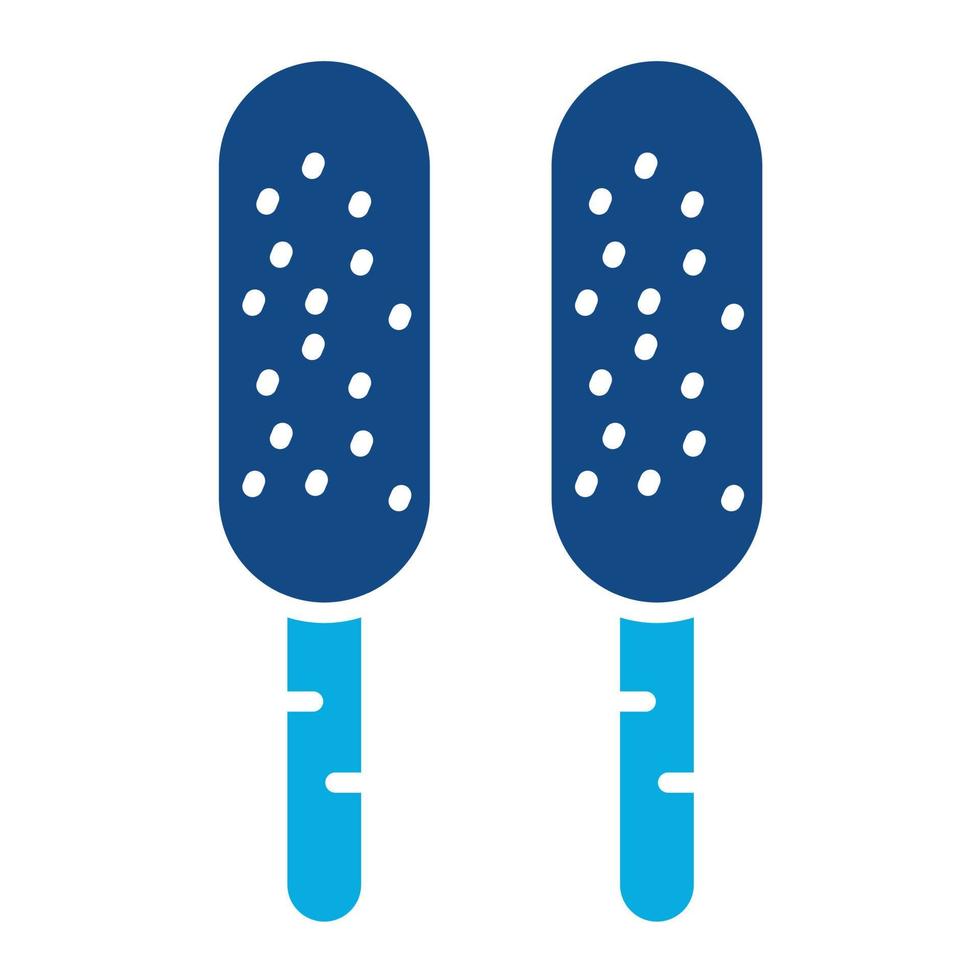 Corn Dog Glyph Two Color Icon vector