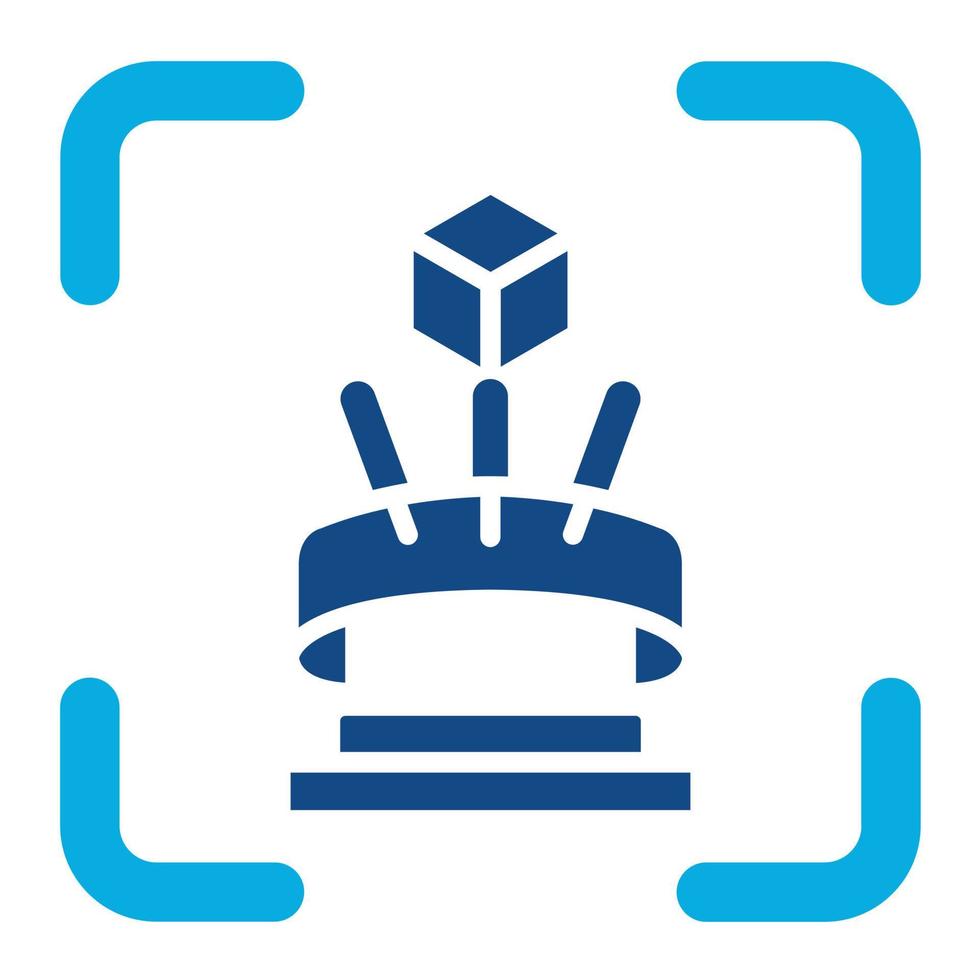 Simulation Glyph Two Color Icon vector