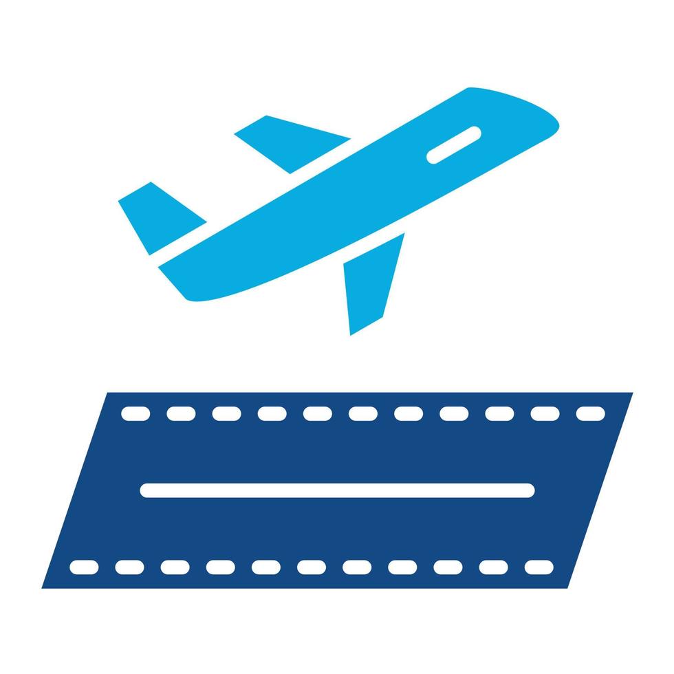 Departure Glyph Two Color Icon vector