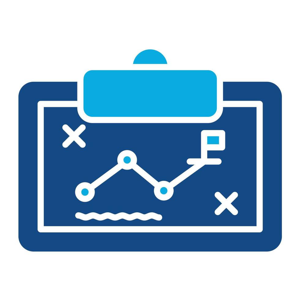 Free Strategy Outline Glyph Two Color Icon vector