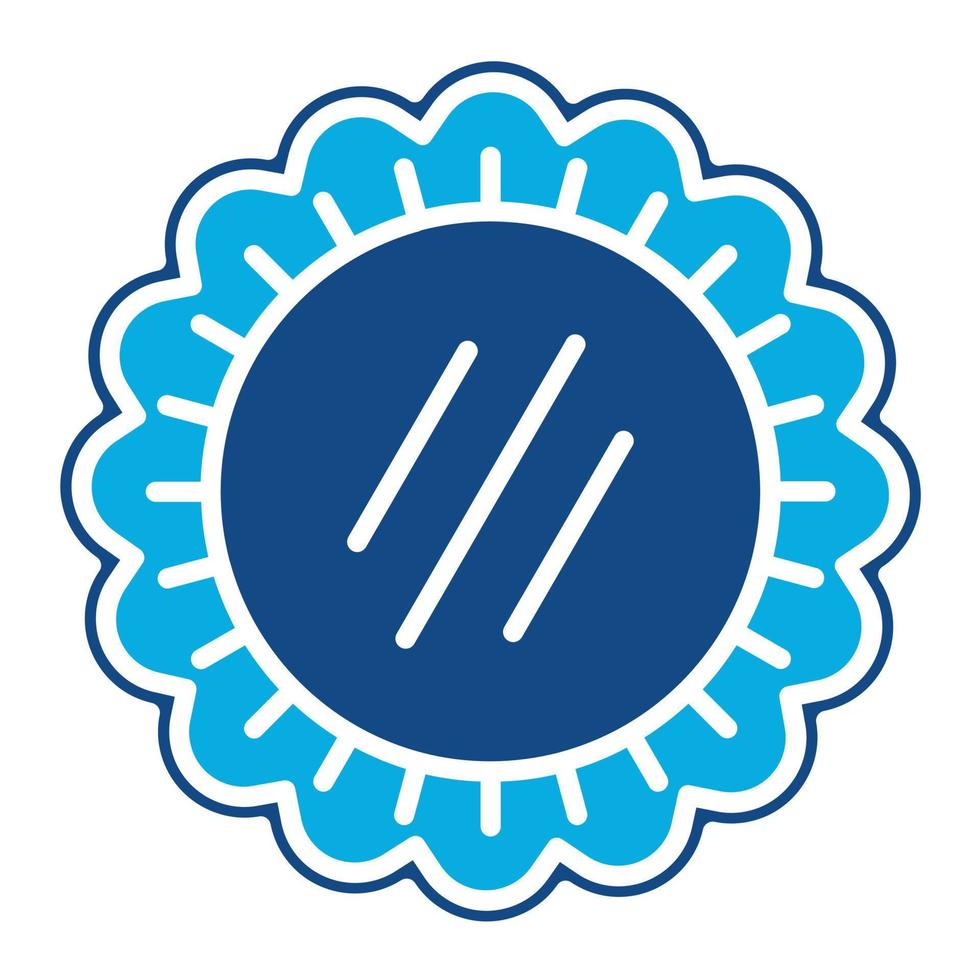Meat Pie Glyph Two Color Icon vector