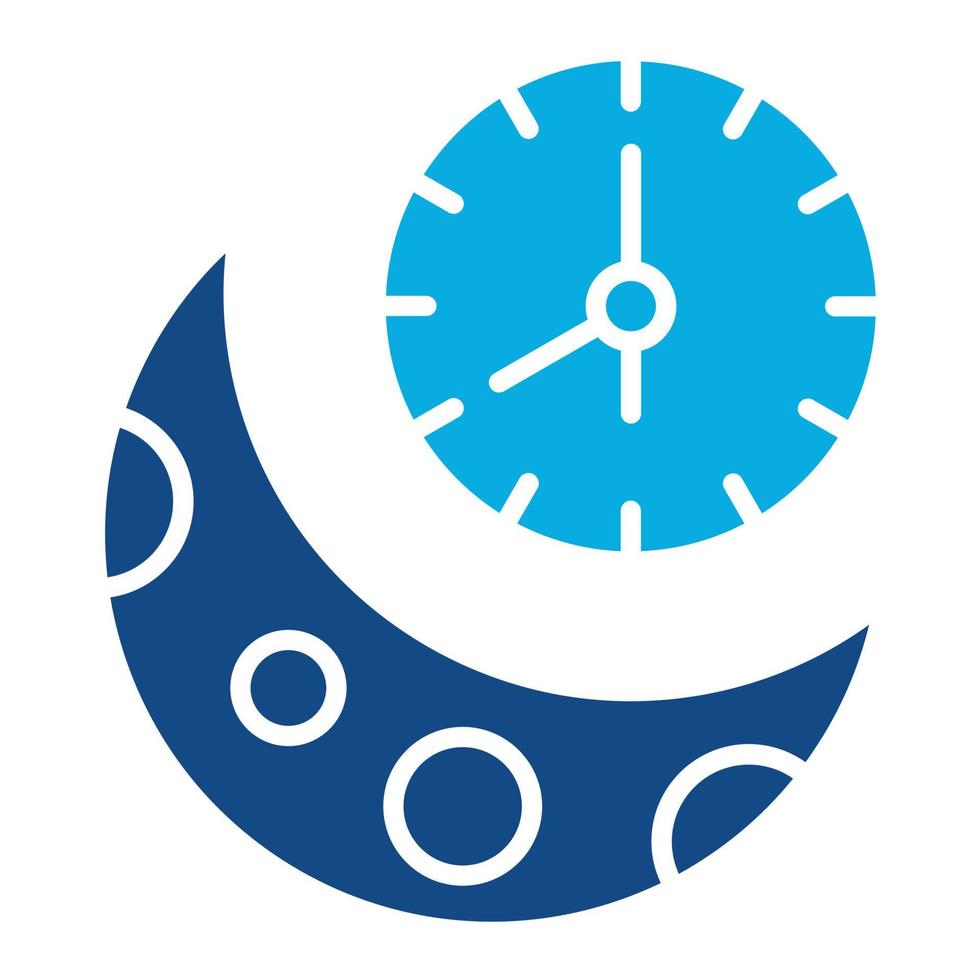 Quiet Time Glyph Two Color Icon vector