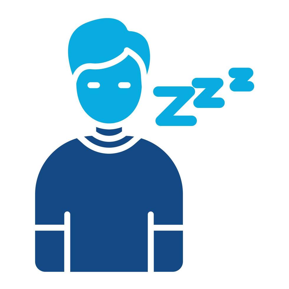 Lazy Glyph Two Color Icon vector