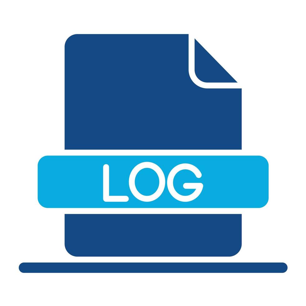 Log File Glyph Two Color Icon vector