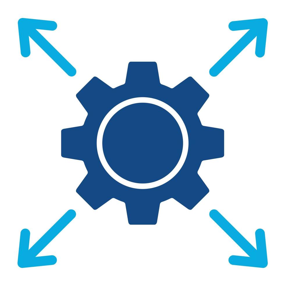 Scalability Glyph Two Color Icon vector