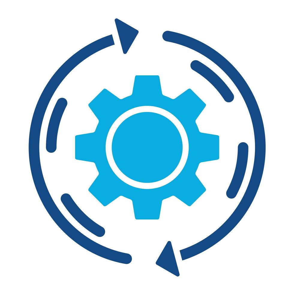 Reverse Engineering Glyph Two Color Icon vector
