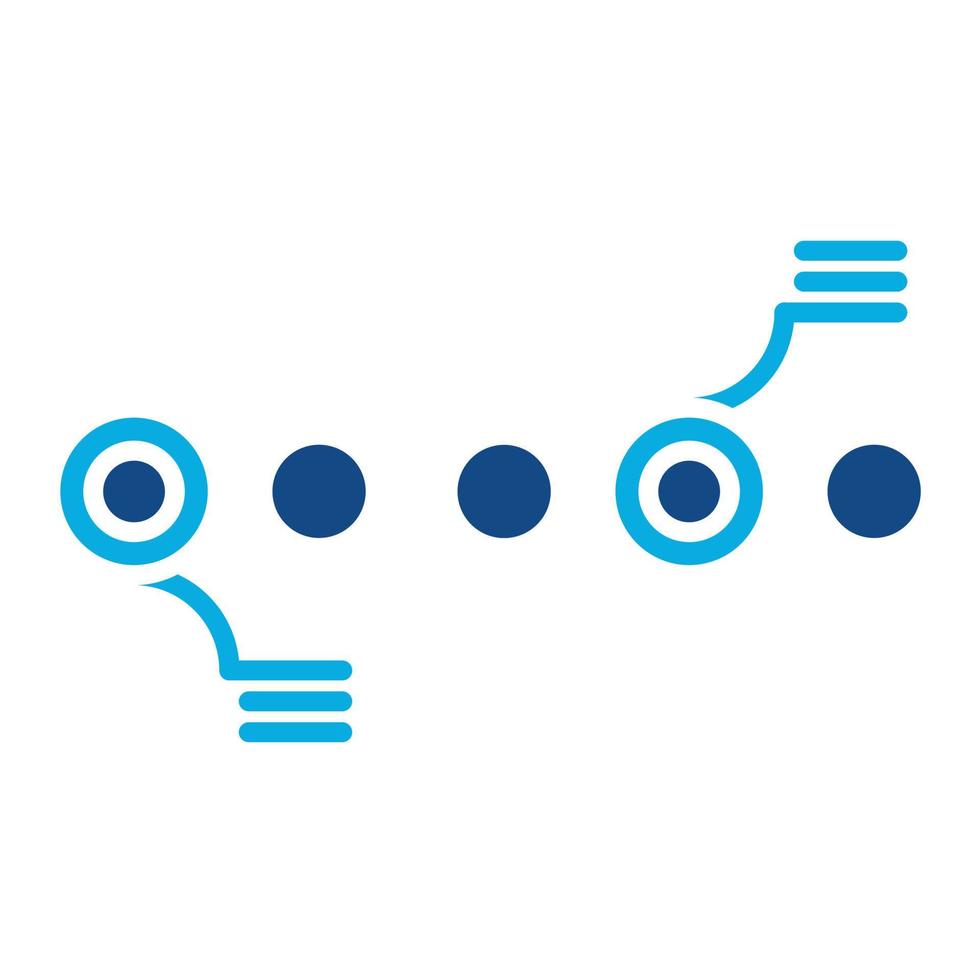 Circle Accent Timeline Glyph Two Color Icon vector