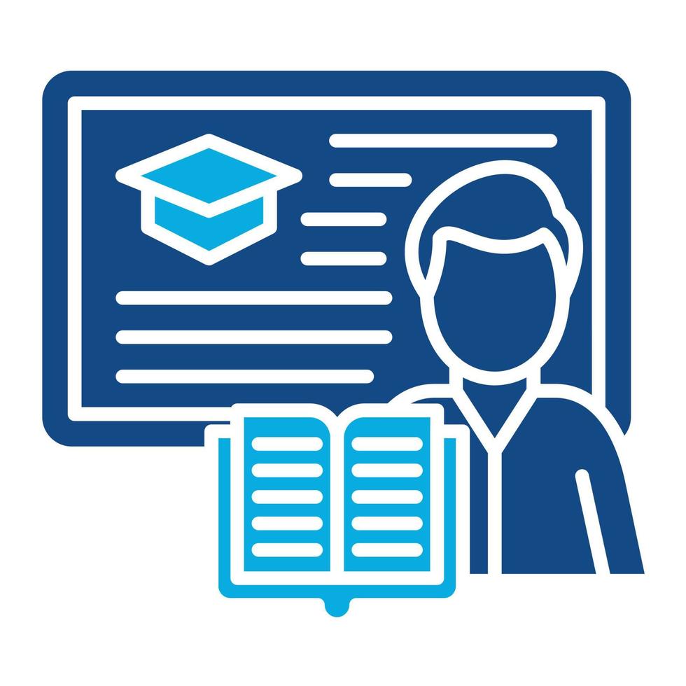 Lecturer Glyph Two Color Icon vector