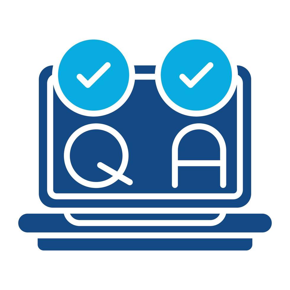 Qa Testing Glyph Two Color Icon vector