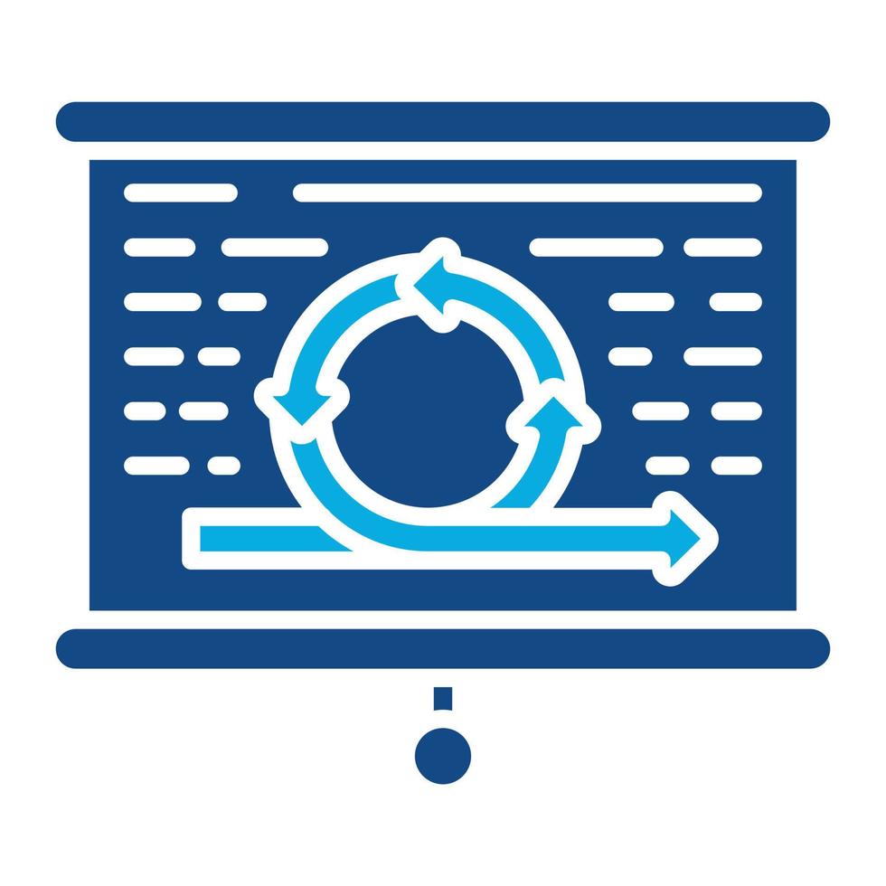 Scrum Task Board Glyph Two Color Icon vector