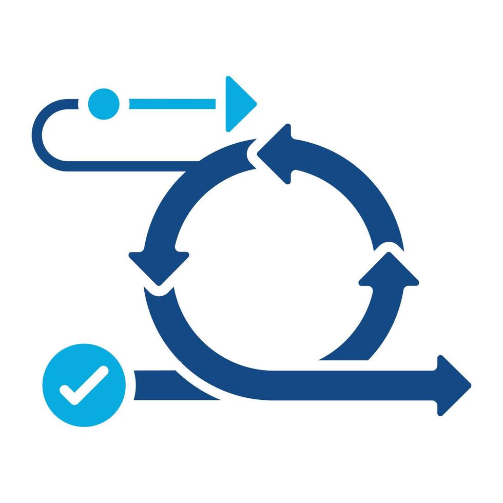 Scrum Glyph Two Color Icon vector