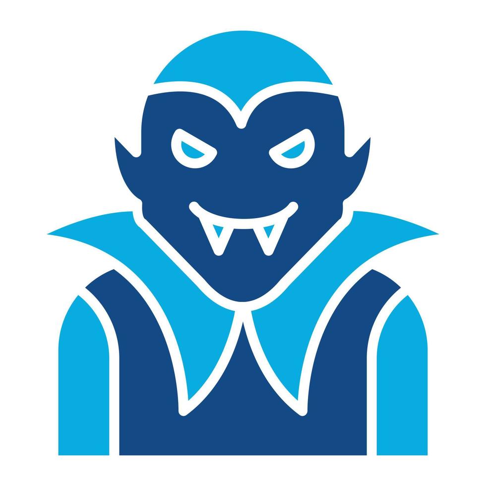 Dracula Glyph Two Color Icon vector