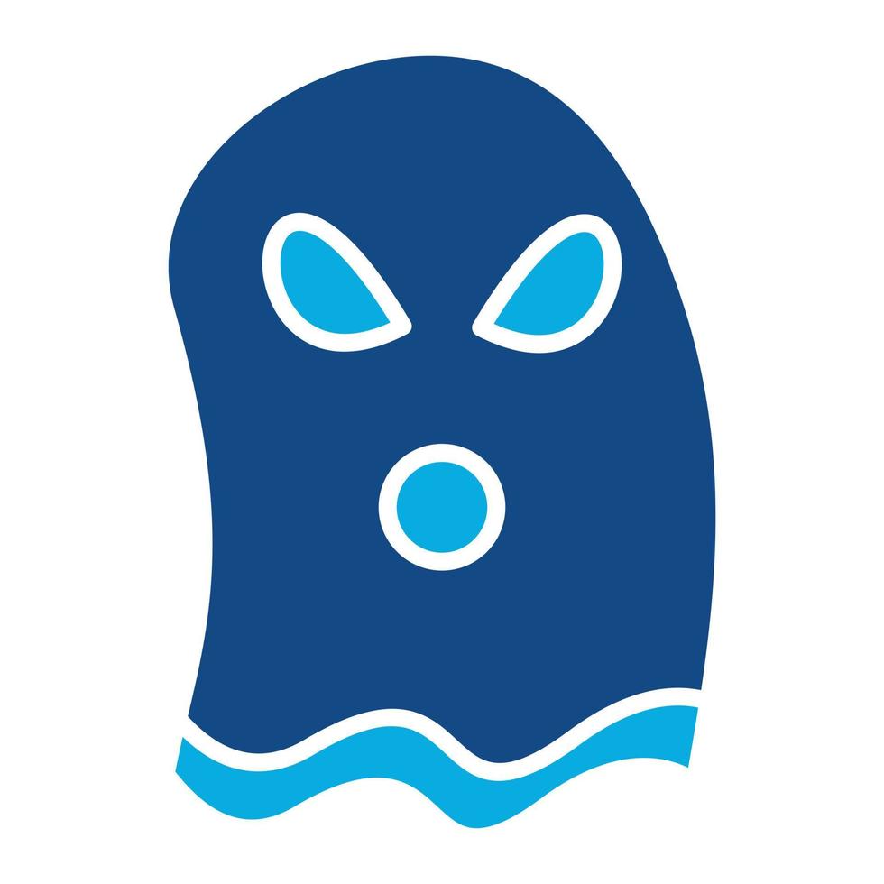 Ghost Glyph Two Color Icon vector
