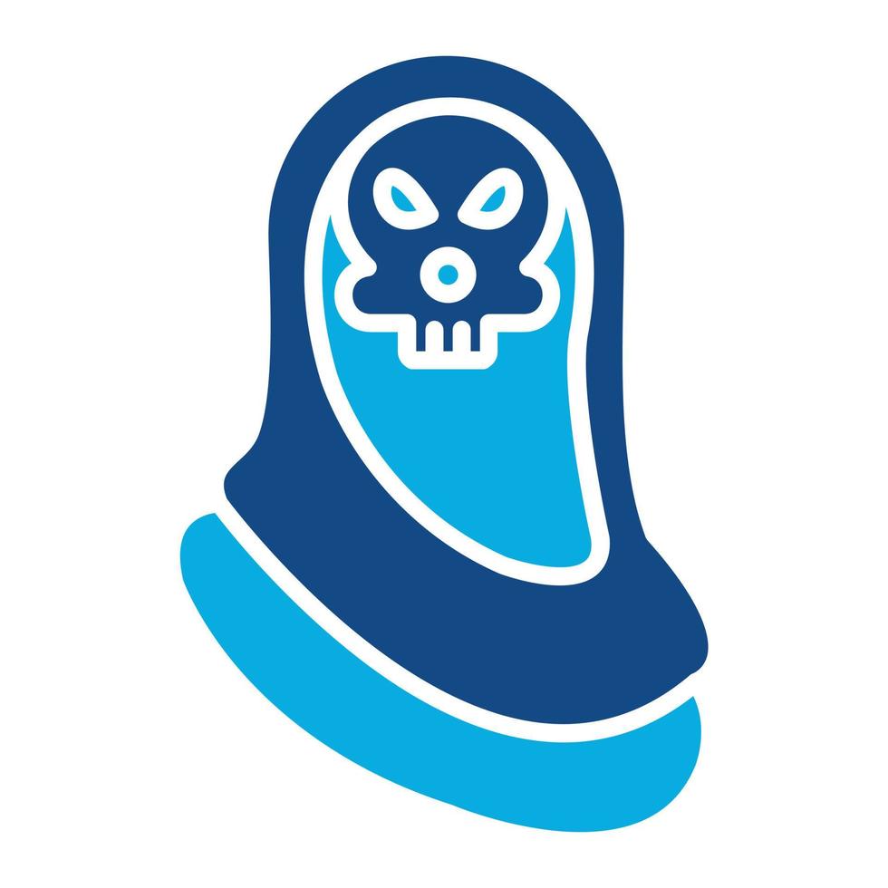 Grim Reaper Glyph Two Color Icon vector