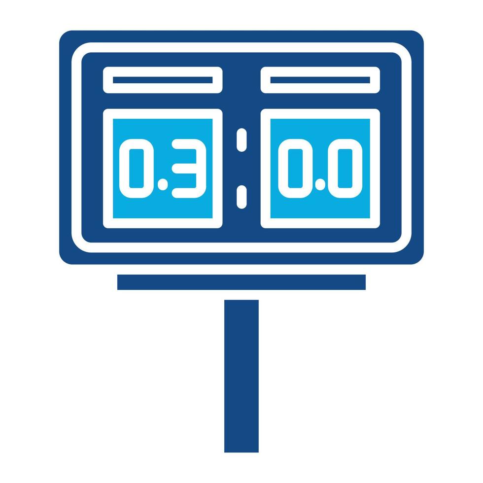 Scoreboard Glyph Two Color Icon vector