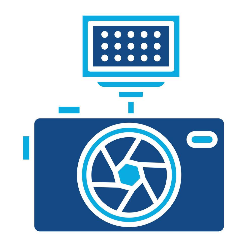 Led Camera Glyph Two Color Icon vector