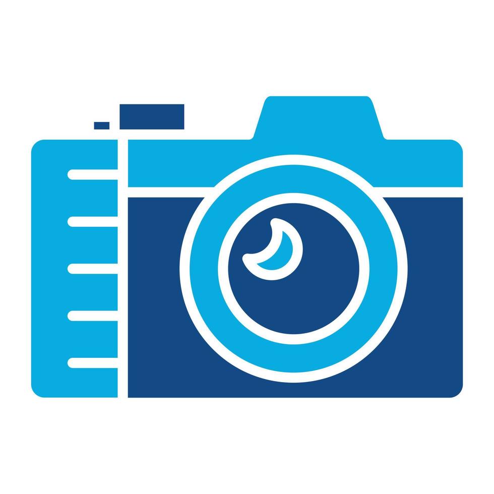 Compact Camera Glyph Two Color Icon vector